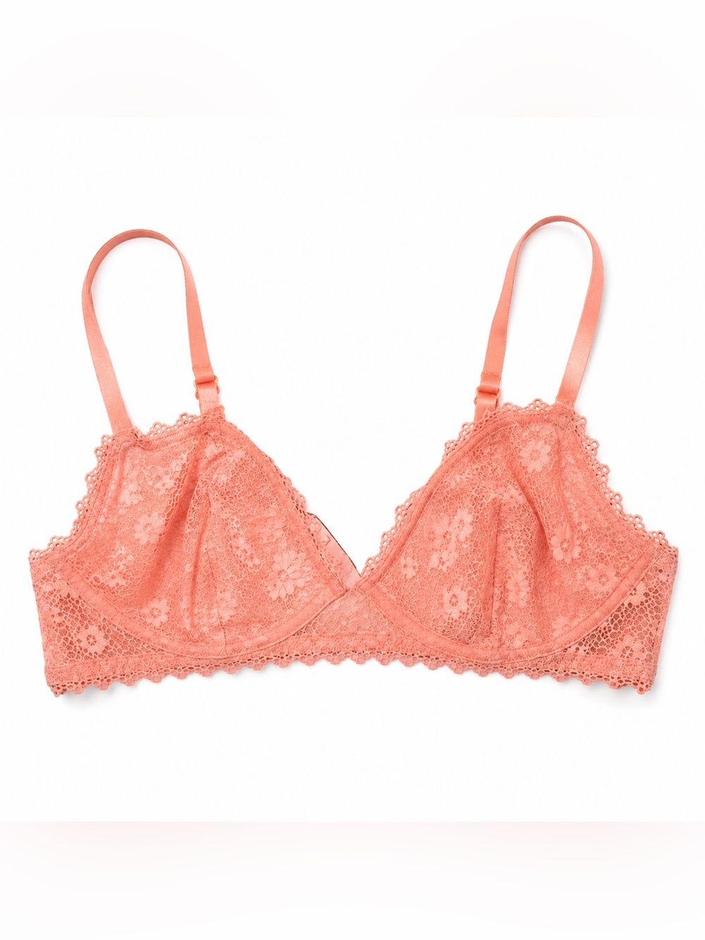 Victoria's Secret Coral Lace Bralette Medium Lined